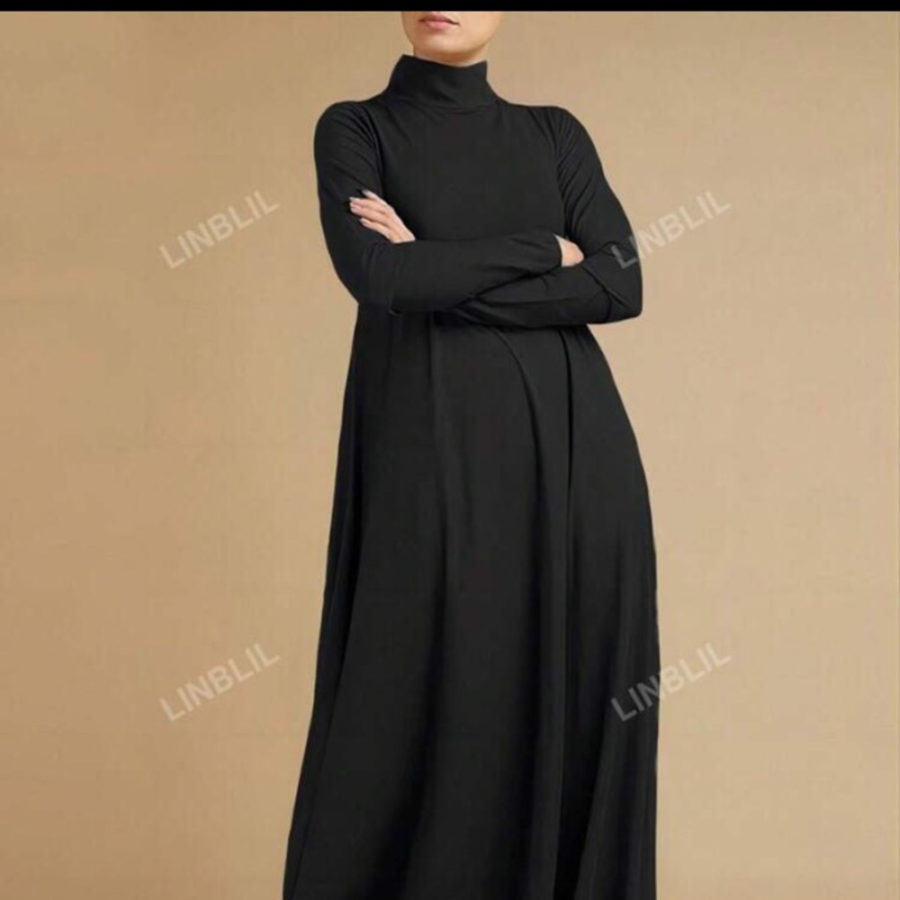 Solid high neck maxi dress size XL